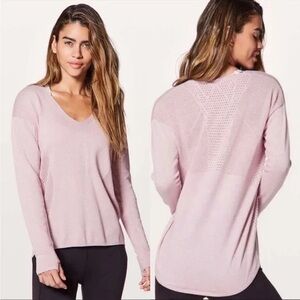 Lululemon Athletica Still Movement Sweater Cotton Blend Pullover Light Layer